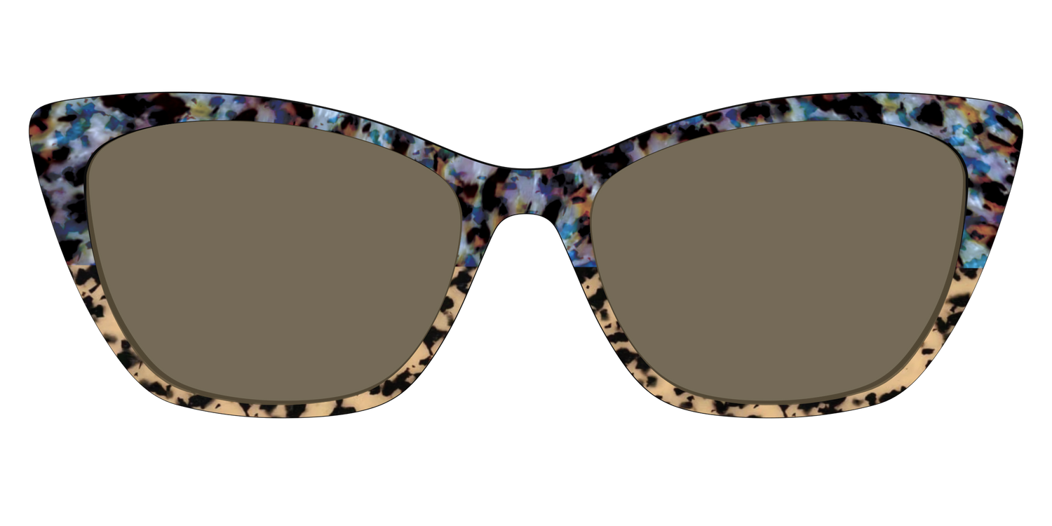 The Polarized Oasis Tortoise Split Sun Top - Front Top Image - Pair Eyewear