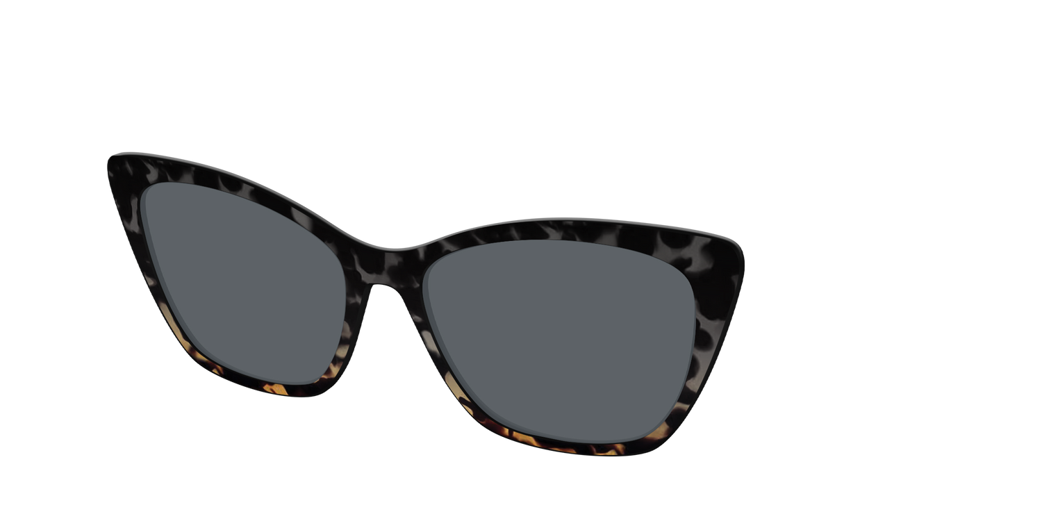 The Polarized Shadow Tortoise Sun Top - Angle Top Image - Pair Eyewear