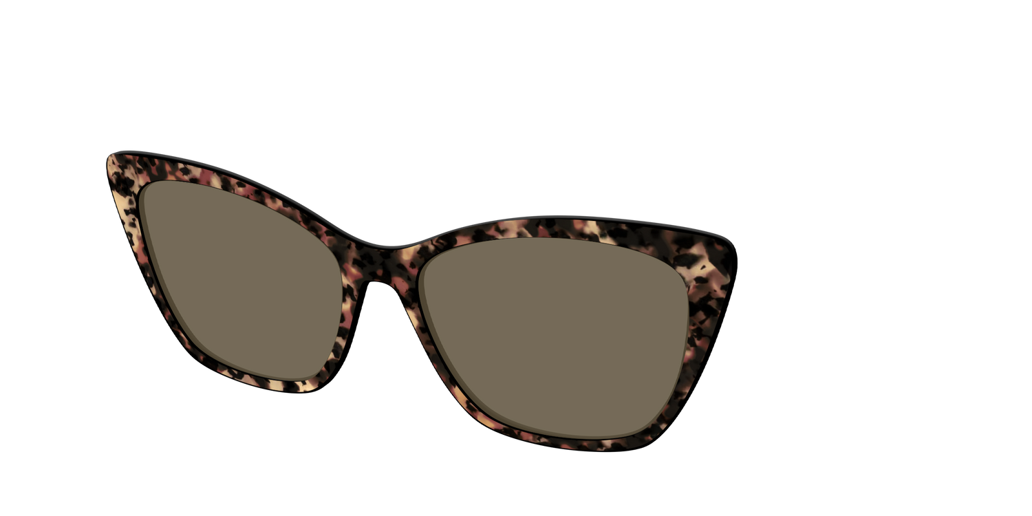 The Polarized Sienna Tortoise Sun Top - Angle Top Image - Pair Eyewear