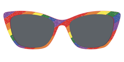 The Polarized Traditional Pride Flag Glitter Sun Top - Front Top Thumbnail - Pair Eyewear