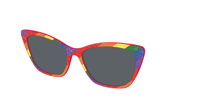 The Polarized Traditional Pride Flag Glitter Sun Top - Angle Top Thumbnail - Pair Eyewear