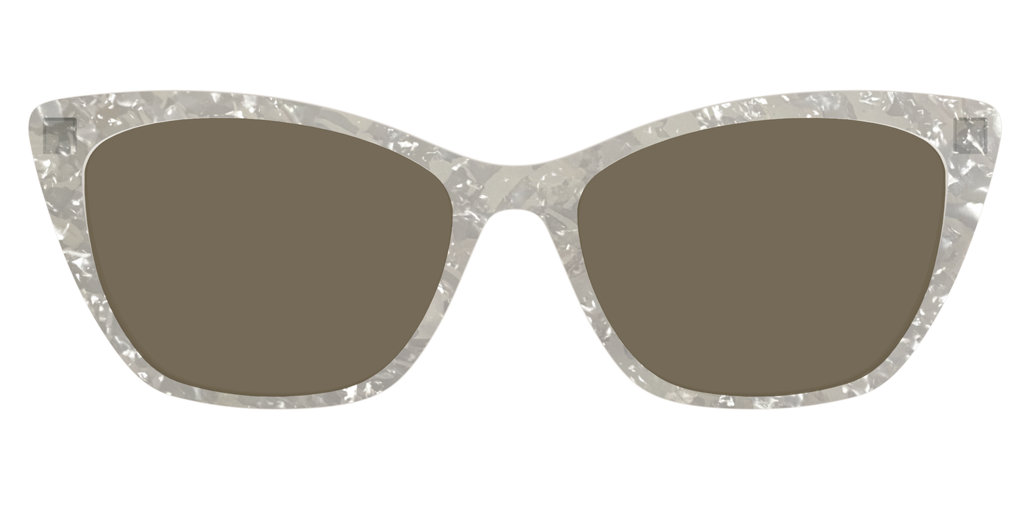 The Polarized White Quartz Pearl Sun Top - Front Top Image - Pair Eyewear