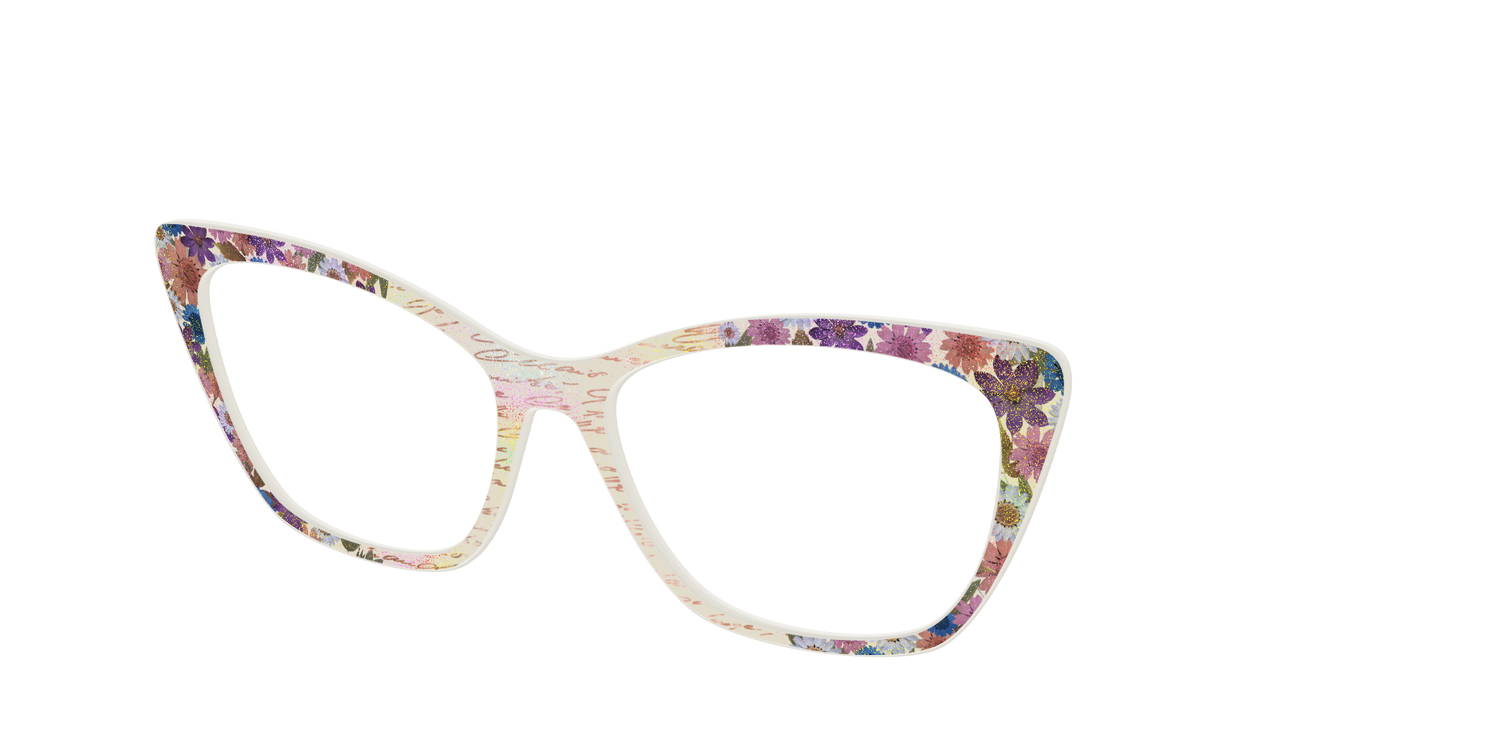 The Pressed Flowers with Foil Crystal - Angle Top Image - Pair Eyewear