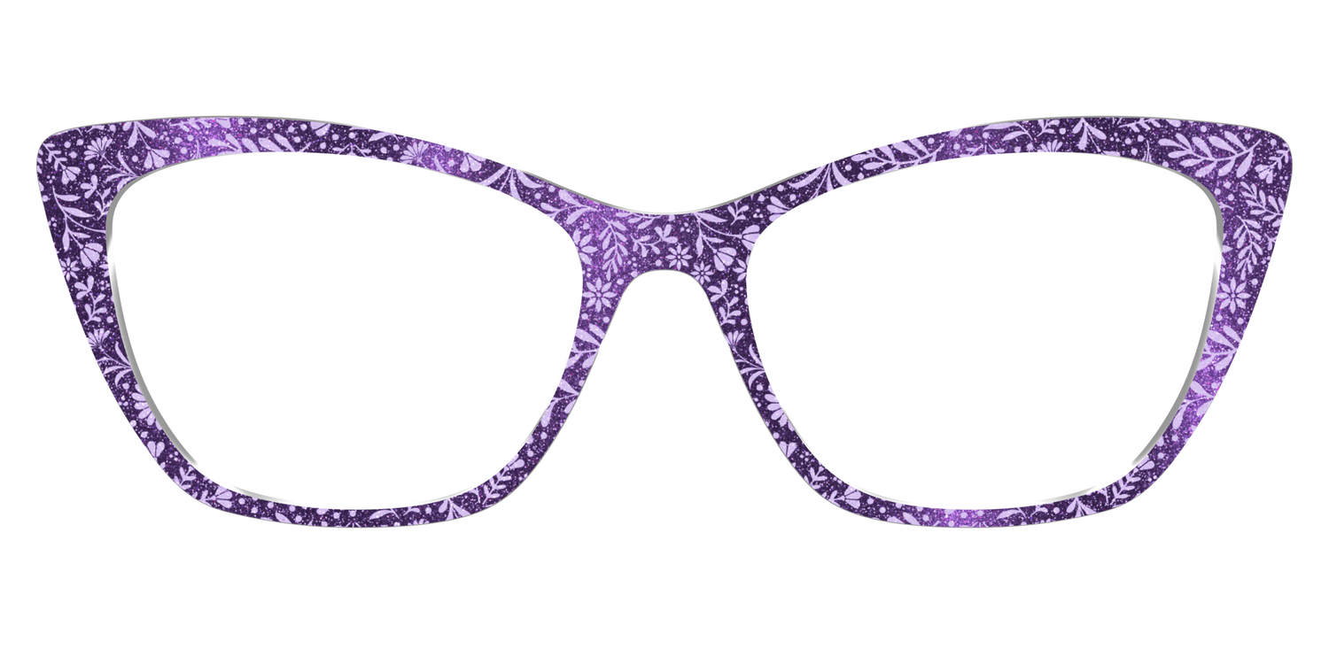 The Purple Shimmer Botanical - Front Top Image - Pair Eyewear