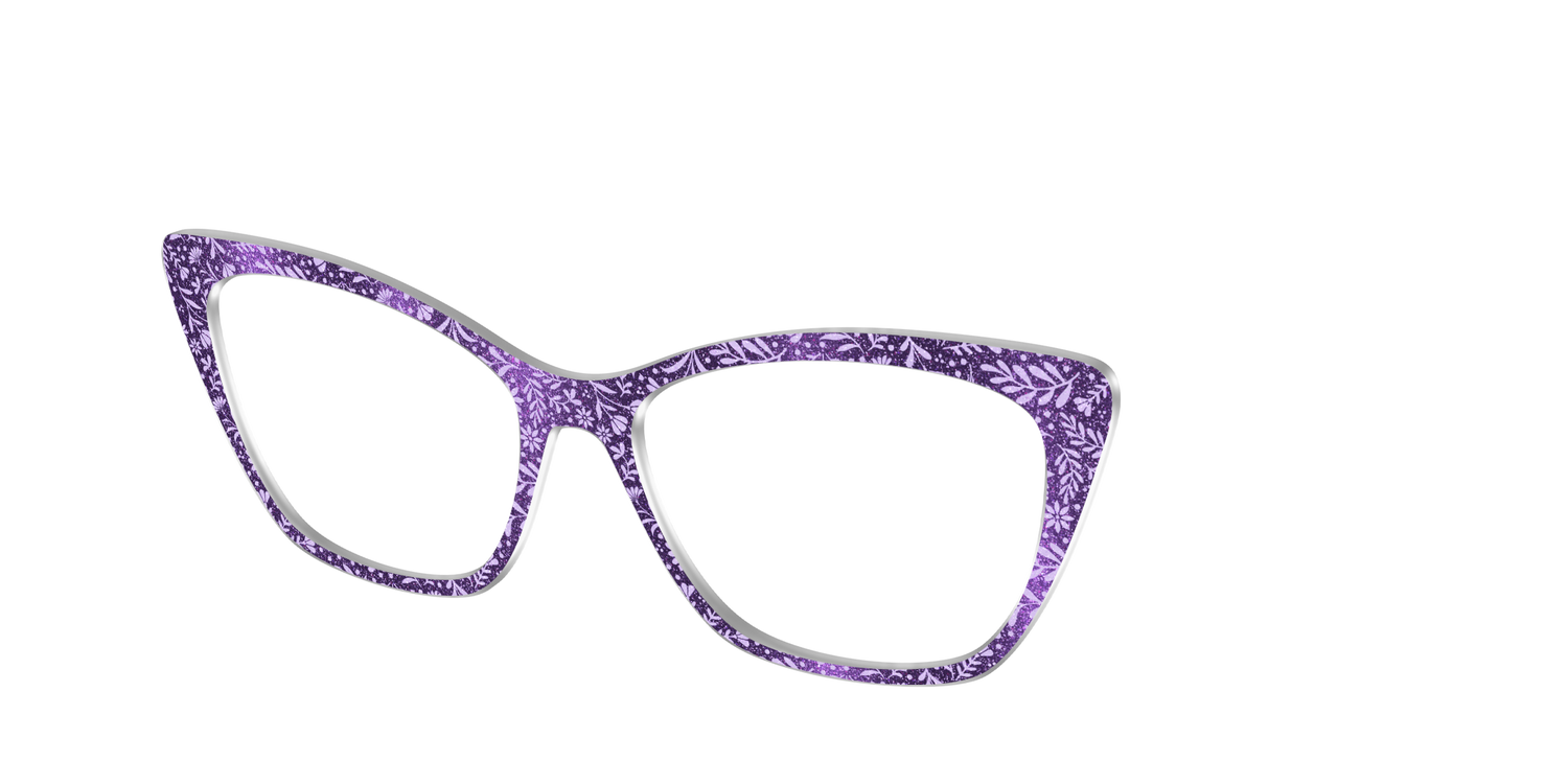 The Purple Shimmer Botanical - Angle Top Image - Pair Eyewear