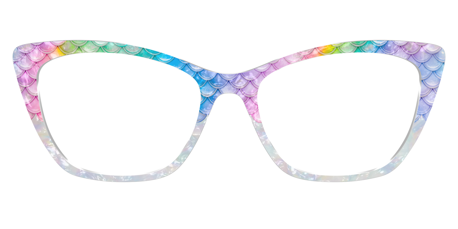 The Rainbow Pearl Scales Crystal - Front Top Image - Pair Eyewear