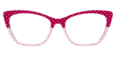 The Raspberry Pin Dot Split - Front Top Thumbnail - Pair Eyewear