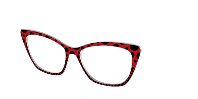 The Red Spotted Split - Angle Top Thumbnail - Pair Eyewear