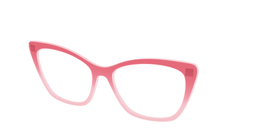 The Red to Coral Gradient Crystal - Angle Top Thumbnail - Pair Eyewear