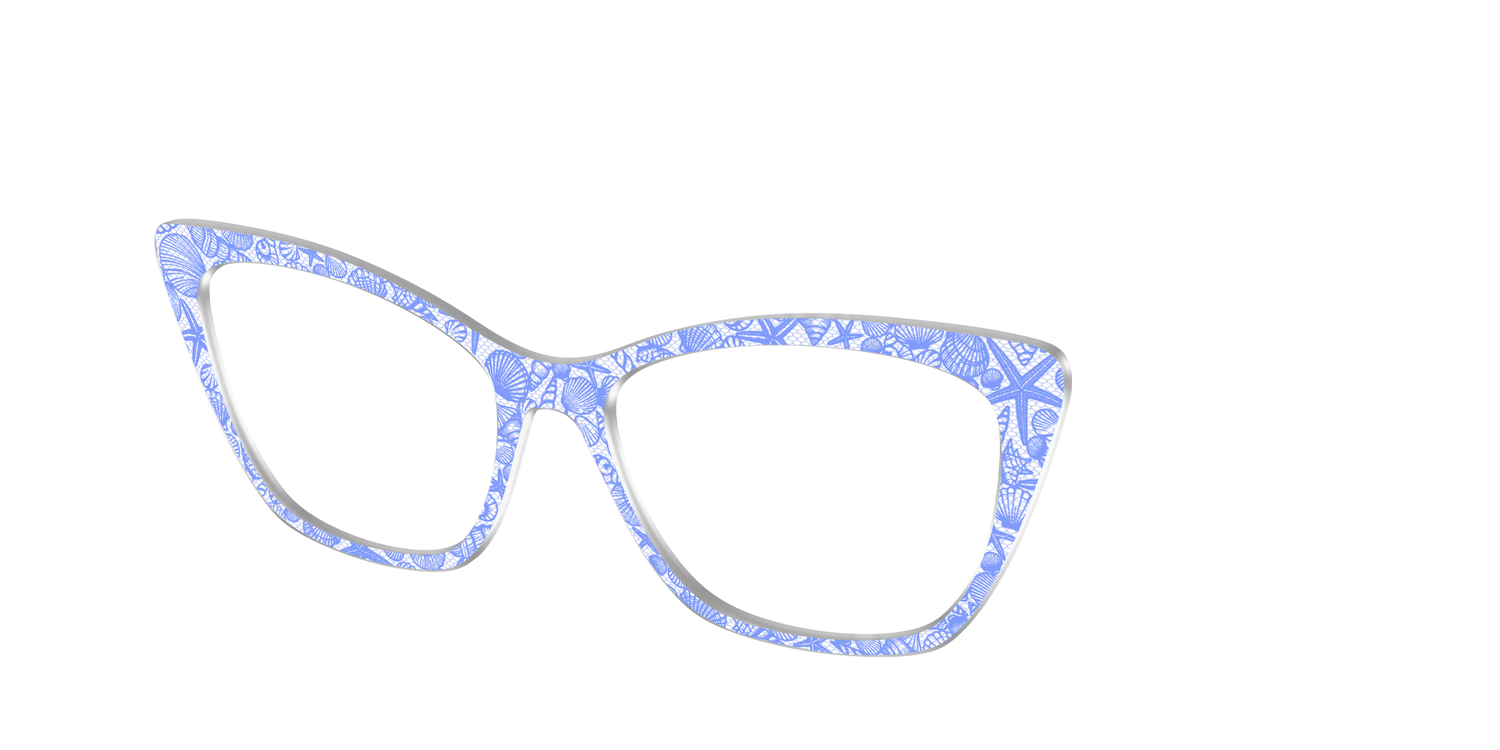 The Reef Blue Shell Lace - Angle Top Image - Pair Eyewear