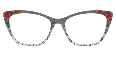 The Romantic Poinsettia Holographic Crystal - Front Top Thumbnail - Pair Eyewear