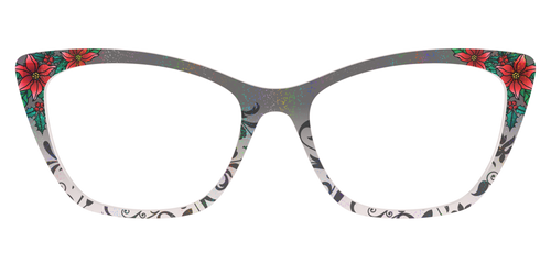 The Romantic Poinsettia Holographic Crystal - Pair Eyewear