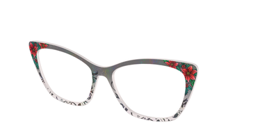 The Romantic Poinsettia Holographic Crystal - Angle Top Thumbnail - Pair Eyewear