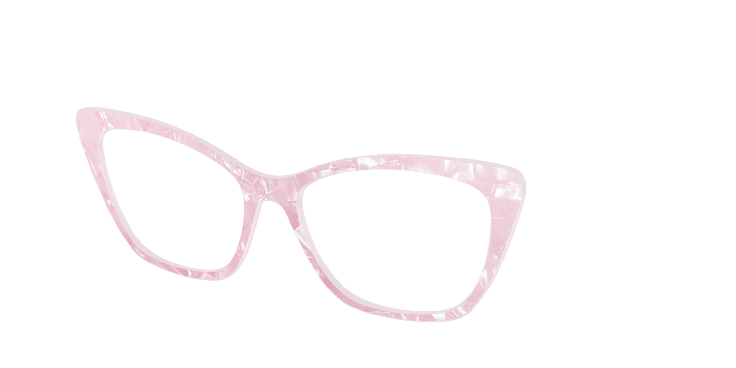 The Rose Quartz Pearl Marble - Angle Top Image - Pair Eyewear