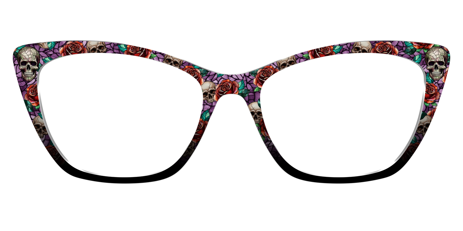 The Skull & Thorn Stained Glass - Front Top Image - Pair Eyewear