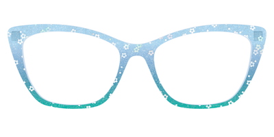 The Sky Blue Crystal with Daisy Glitter - Front Top Thumbnail - Pair Eyewear