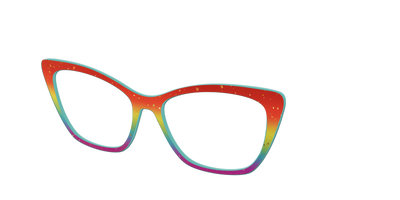 The Spectrum Gradient with Gold Flakes - Angle Top Thumbnail - Pair Eyewear