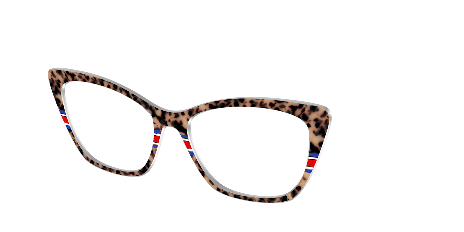 The Spirit Stripe Tortoise - Angle Top Image - Pair Eyewear