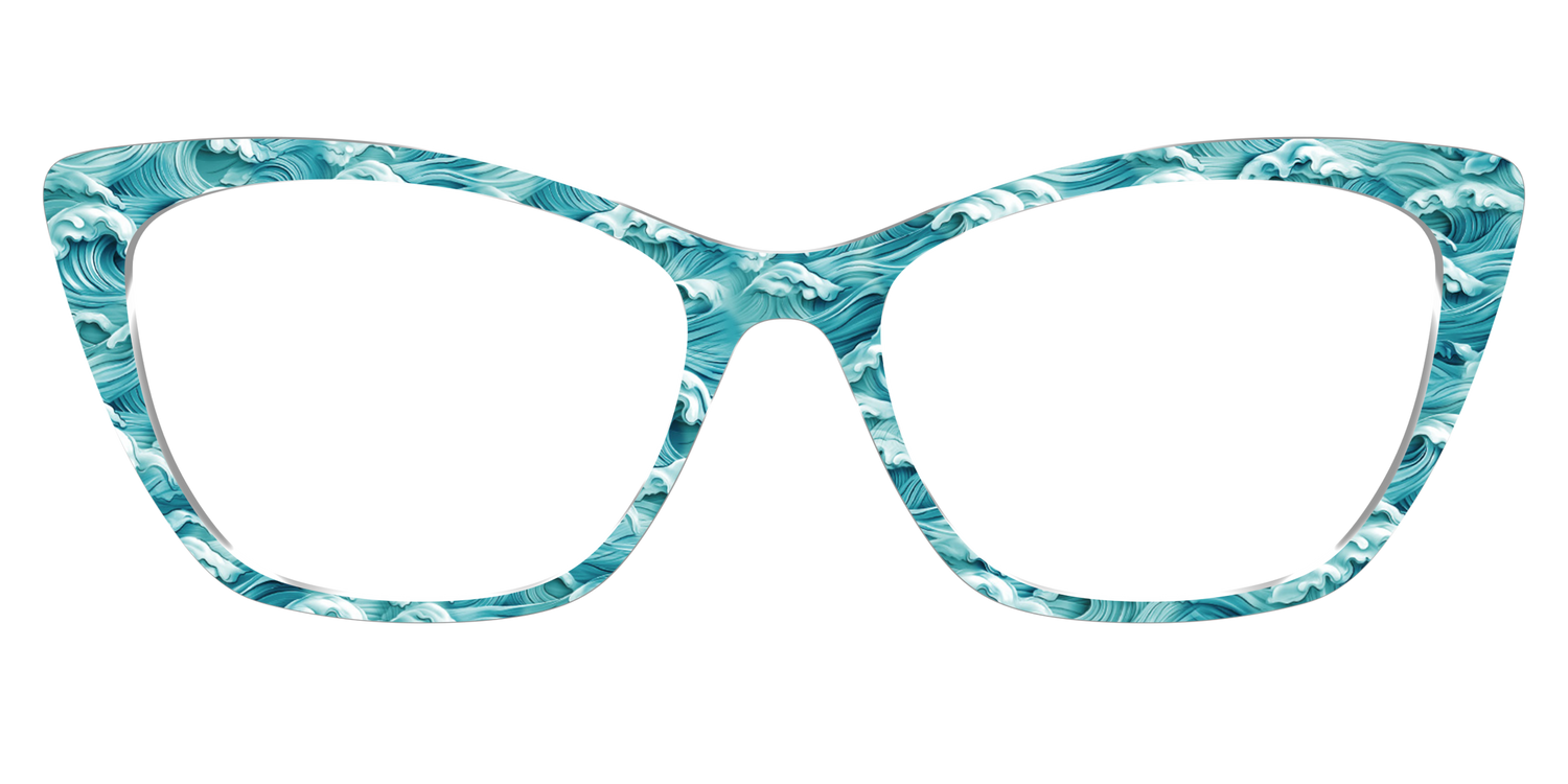 The Teal Tidal Waves - Front Top Image - Pair Eyewear
