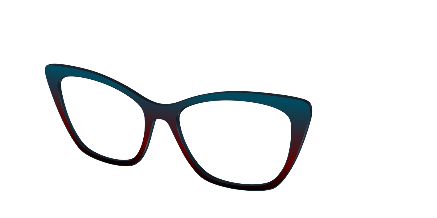 The Teal to Espresso Gradient - Angle Top Image - Pair Eyewear