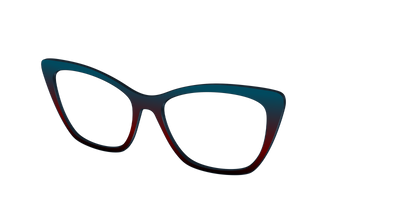 The Teal to Espresso Gradient - Angle Top Thumbnail - Pair Eyewear
