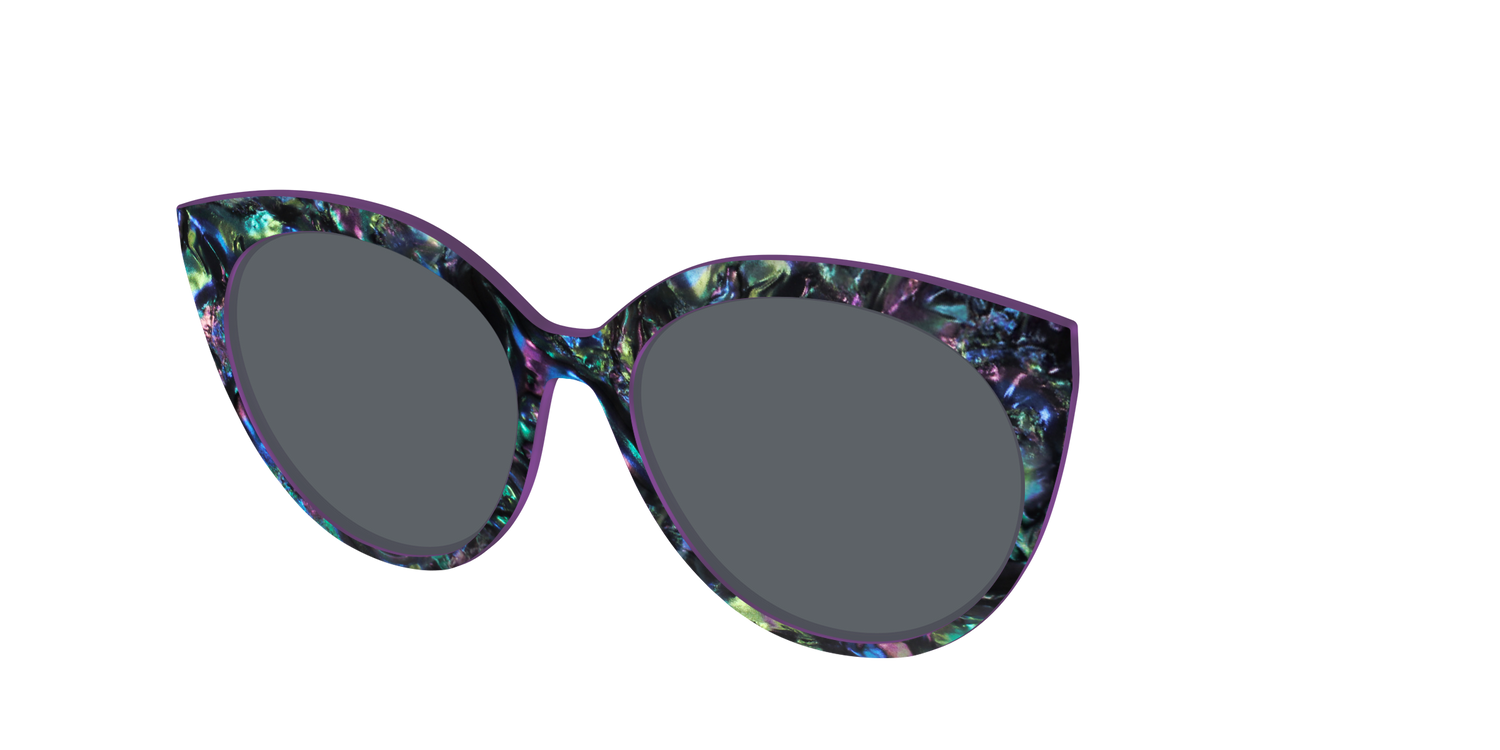 The Polarized Abalone Sun Top - Angle Top Image - Pair Eyewear