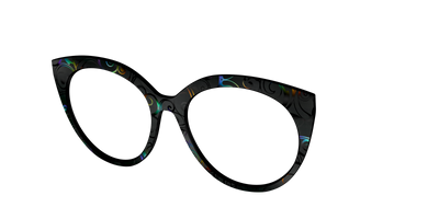 The Black Holographic Scrolls - Angle Top Thumbnail - Pair Eyewear