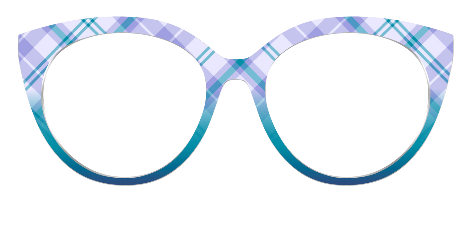 The Bluebell Plaid - Front Top Image - Pair Eyewear