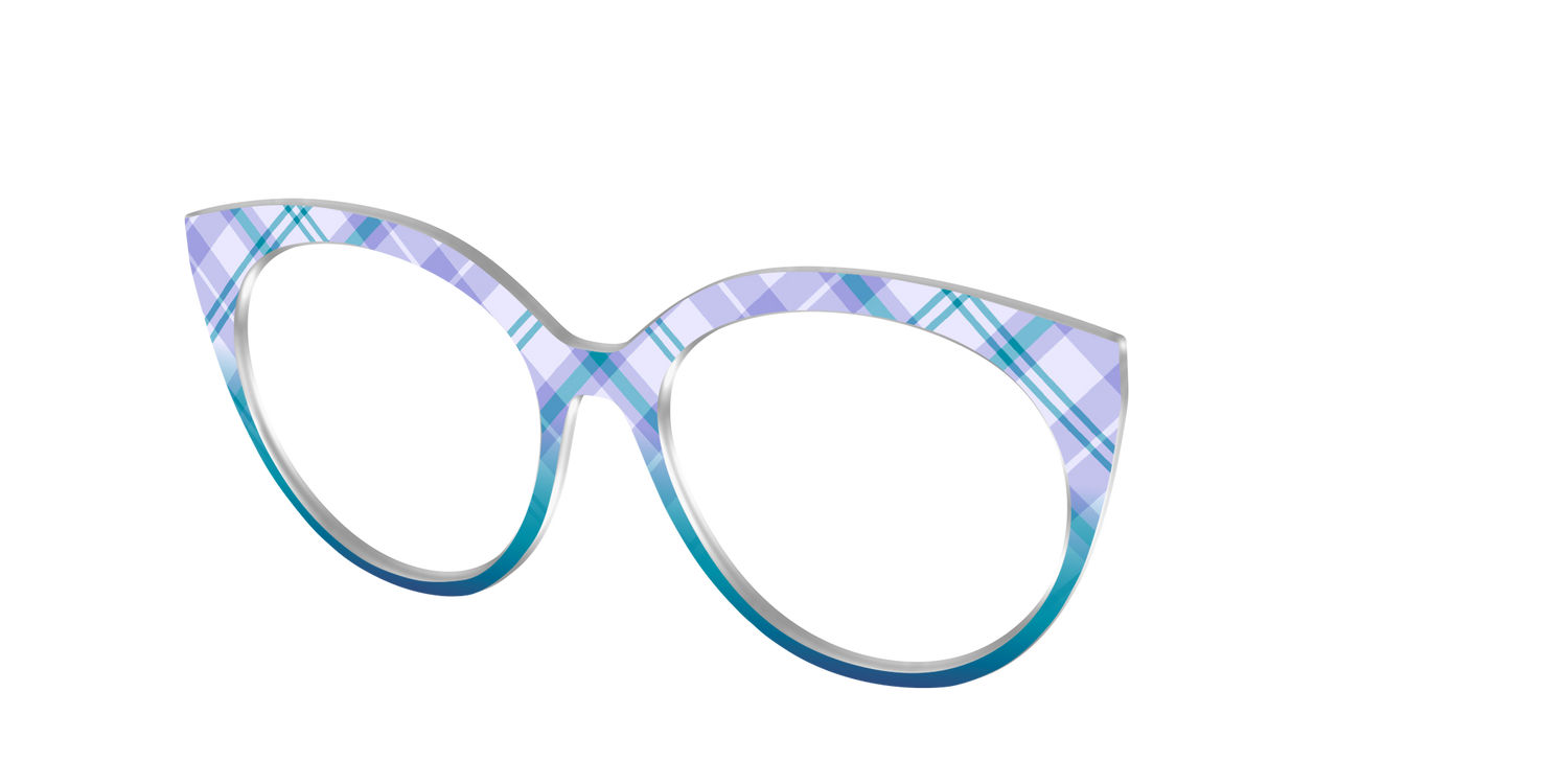 The Bluebell Plaid - Angle Top Image - Pair Eyewear