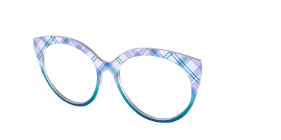 The Bluebell Plaid - Angle Top Thumbnail - Pair Eyewear
