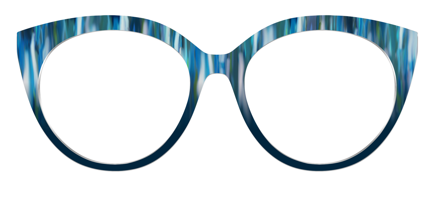 The Blueberry Brushstrokes - Front Top Image - Pair Eyewear