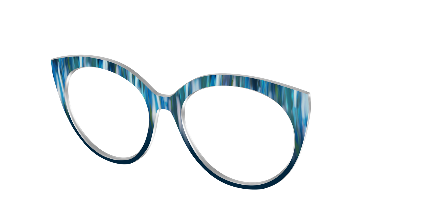 The Blueberry Brushstrokes - Angle Top Image - Pair Eyewear