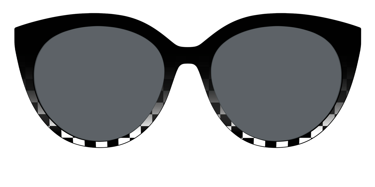 The Polarized Checkerboard Fade Sun Top - Front Top Image - Pair Eyewear