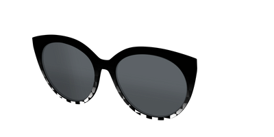 The Polarized Checkerboard Fade Sun Top - Angle Top Thumbnail - Pair Eyewear