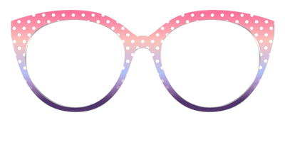 The Coral to Lilac Gradient Polka Dot - Front Top Thumbnail - Pair Eyewear