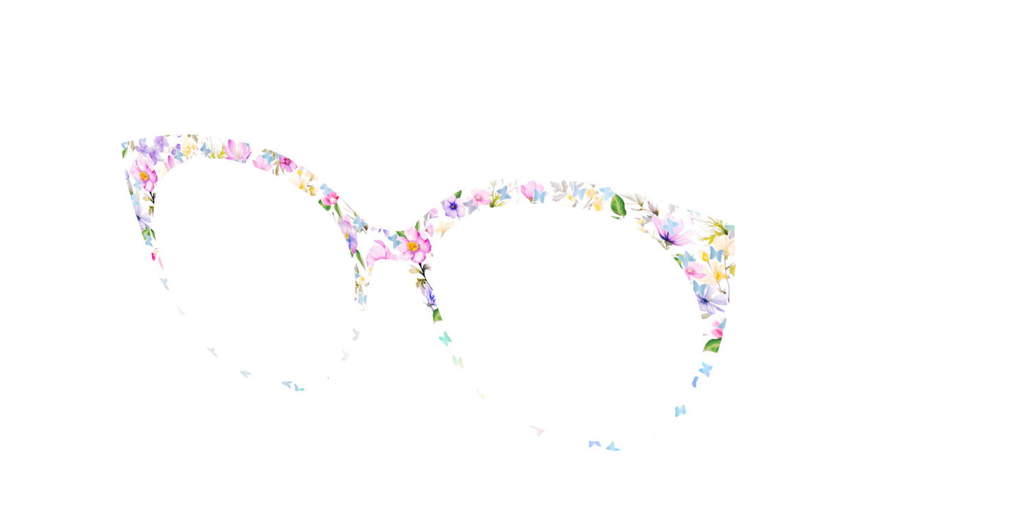 The Delicate Flower Crown with Butterfly Glitter - Angle Top Image - Pair Eyewear