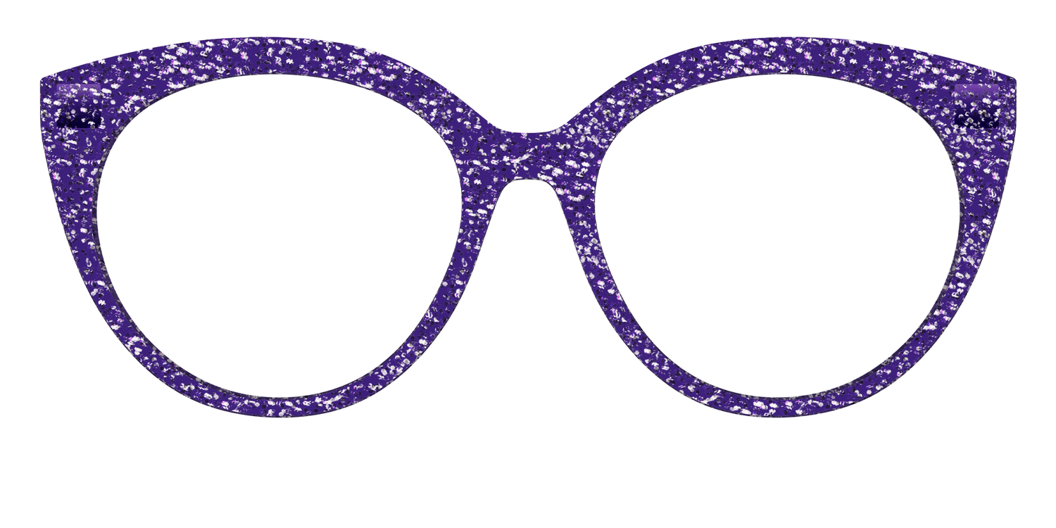 The Electric Purple Sparkle - Front Top Image - Pair Eyewear
