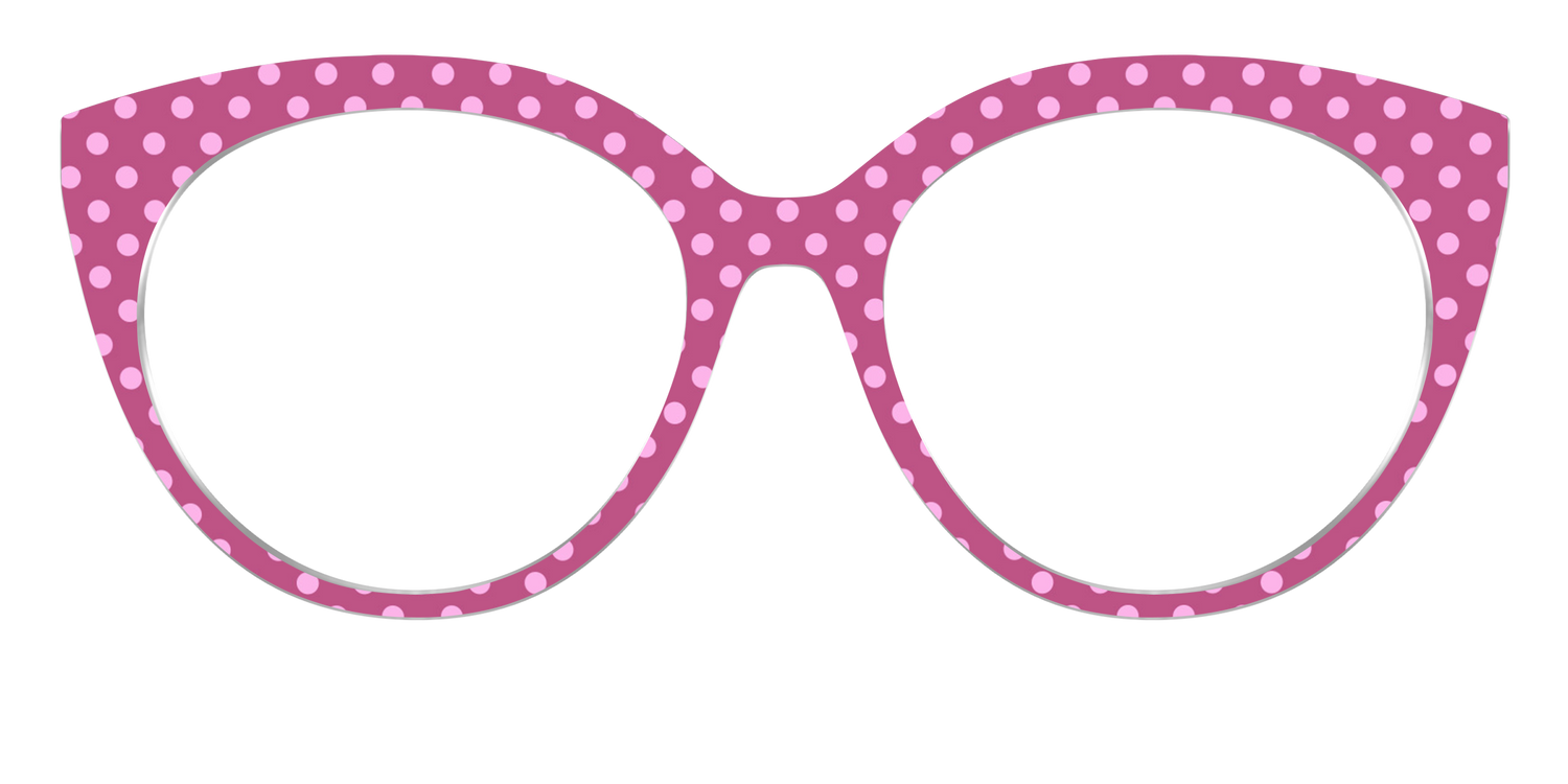 The Fuchsia Polka Dots - Front Top Image - Pair Eyewear
