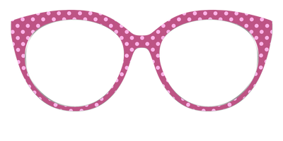 The Fuchsia Polka Dots - Front Top Thumbnail - Pair Eyewear
