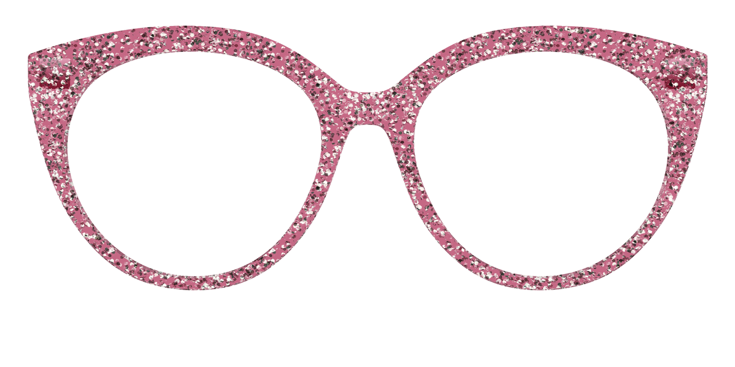 The Hot Pink Sparkle - Front Top Image - Pair Eyewear