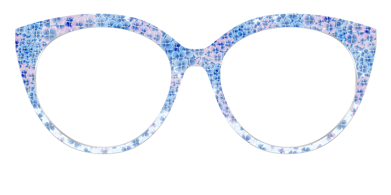 The Hydrangea Confetti Crystal with Gold Foil - Front Top Image - Pair Eyewear