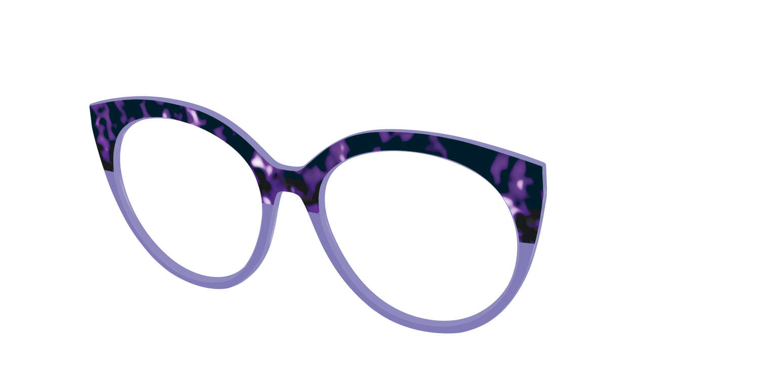 The Iris Tortoise Crystal Split - Angle Top Image - Pair Eyewear