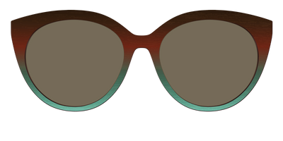 The Polarized Mahogany to Juniper Woodgrain Sun Top - Front Top Thumbnail - Pair Eyewear