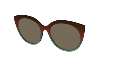 The Polarized Mahogany to Juniper Woodgrain Sun Top - Angle Top Thumbnail - Pair Eyewear