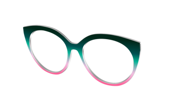 The Malachite to Peony Gradient - Angle Top Thumbnail - Pair Eyewear