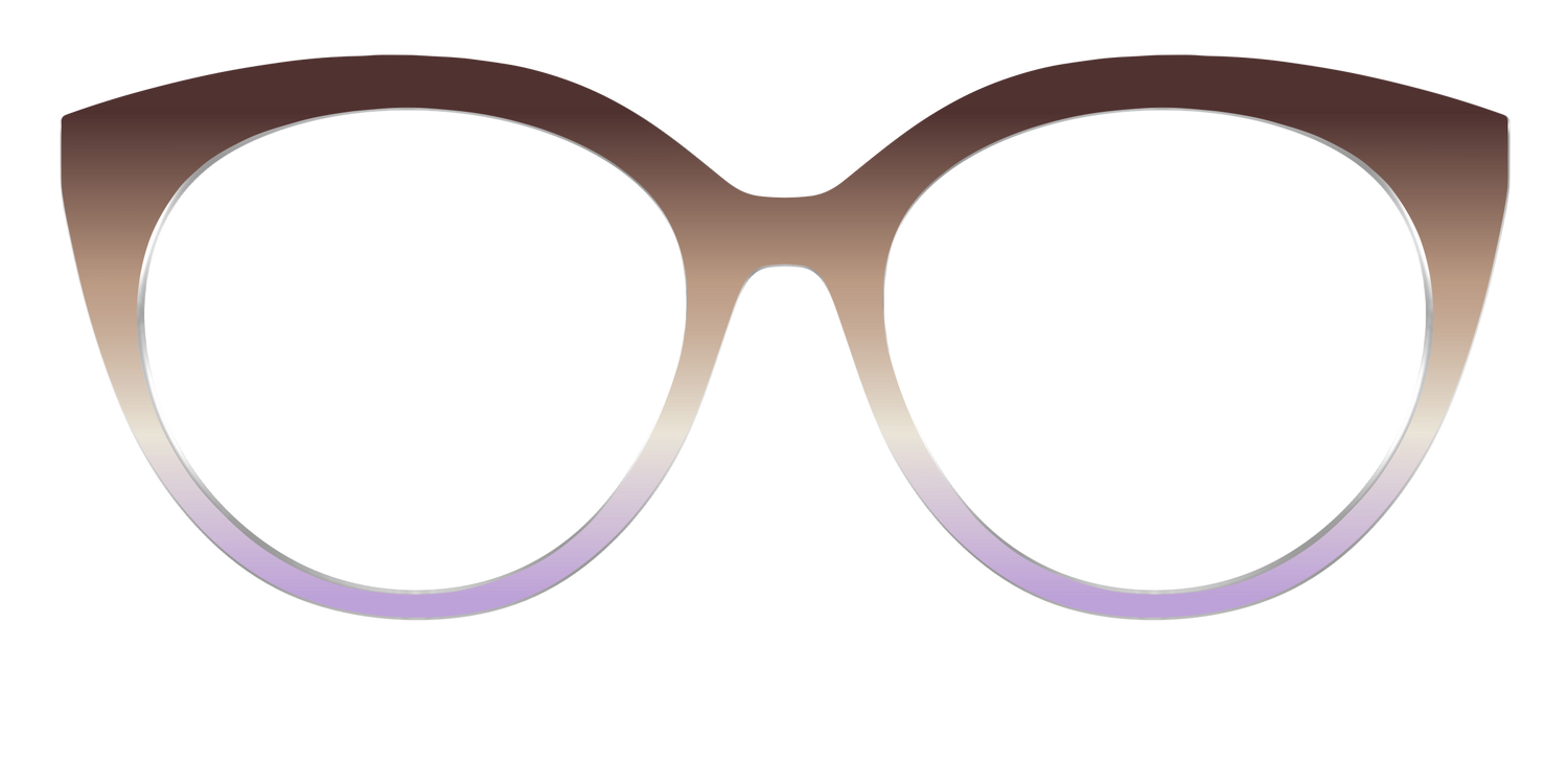 The Mocha to Light Lavender Gradient - Front Top Image - Pair Eyewear