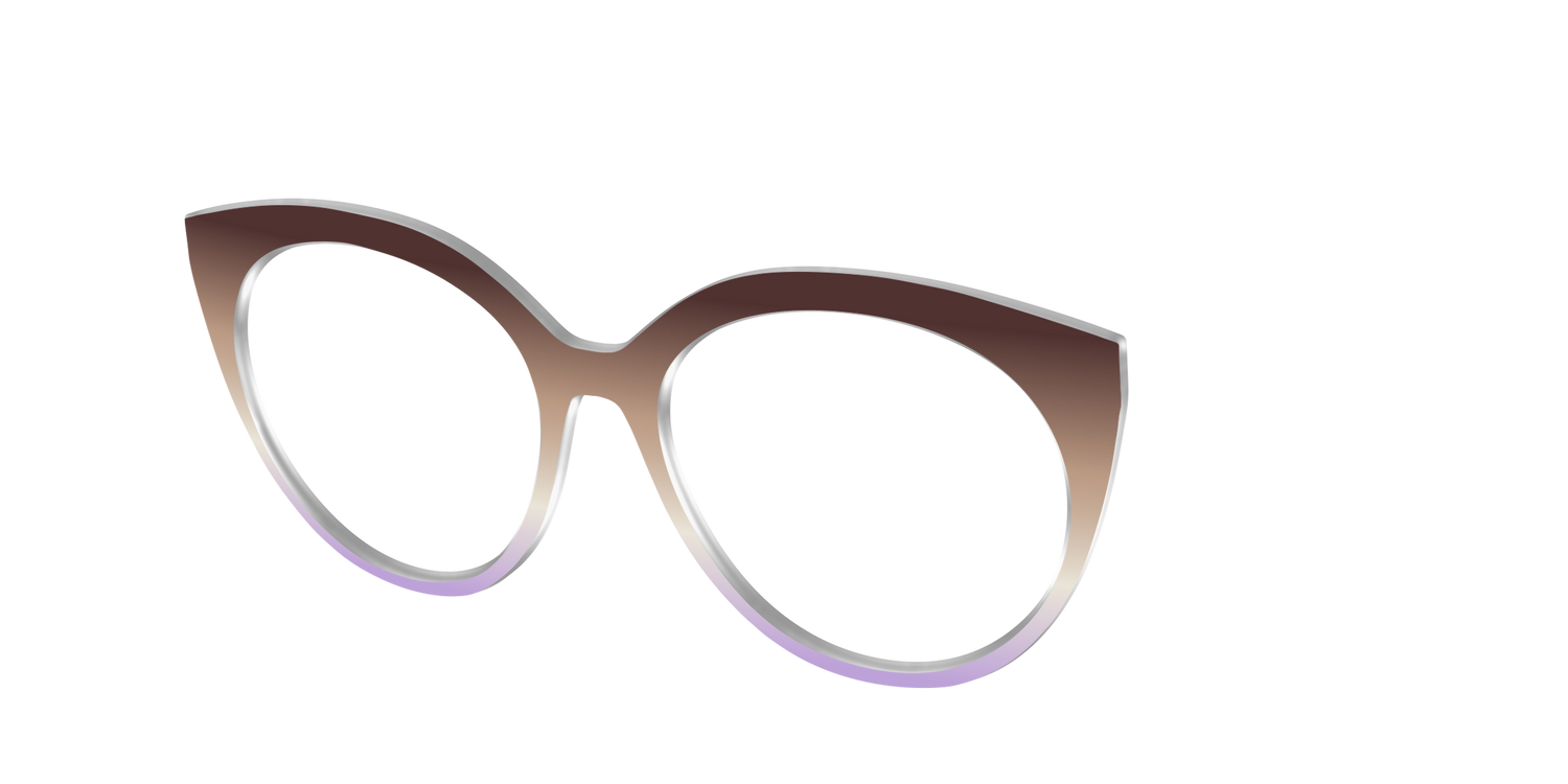 The Mocha to Light Lavender Gradient - Angle Top Image - Pair Eyewear
