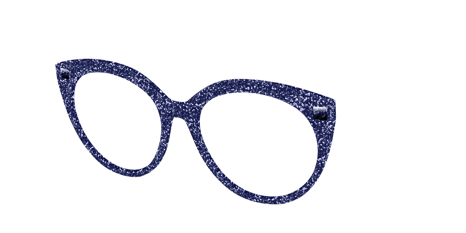 The Navy Sparkle - Angle Top Image - Pair Eyewear