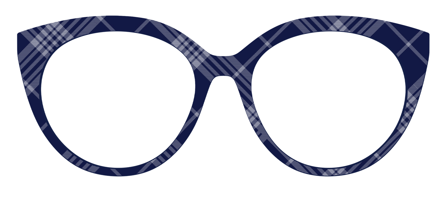 The Navy Twill Plaid - Front Top Image - Pair Eyewear