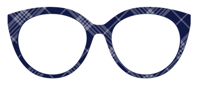 The Navy Twill Plaid - Front Top Thumbnail - Pair Eyewear